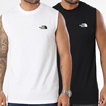 The North Face - 2er-Set Tank Tops A87R3 Weiß Schwarz